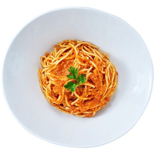 カニのトマトクリームパスタのイメージ画像